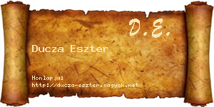 Ducza Eszter névjegykártya